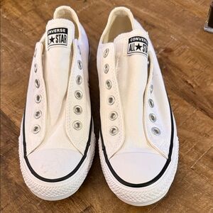 Converse All Star White Slip-On Sneakers NWOB